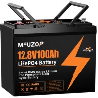 LiFePO4 12V 100Ah Акумулятор Mfuzop 1280Wh, 100A, BMS для ДБЖ з складними ручками