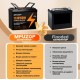 LiFePO4 12V 100Ah Акумулятор Mfuzop 1280Wh, 100A, BMS для ДБЖ з складними ручками