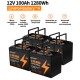 LiFePO4 12V 100Ah Акумулятор Mfuzop 1280Wh, 100A, BMS для ДБЖ з складними ручками