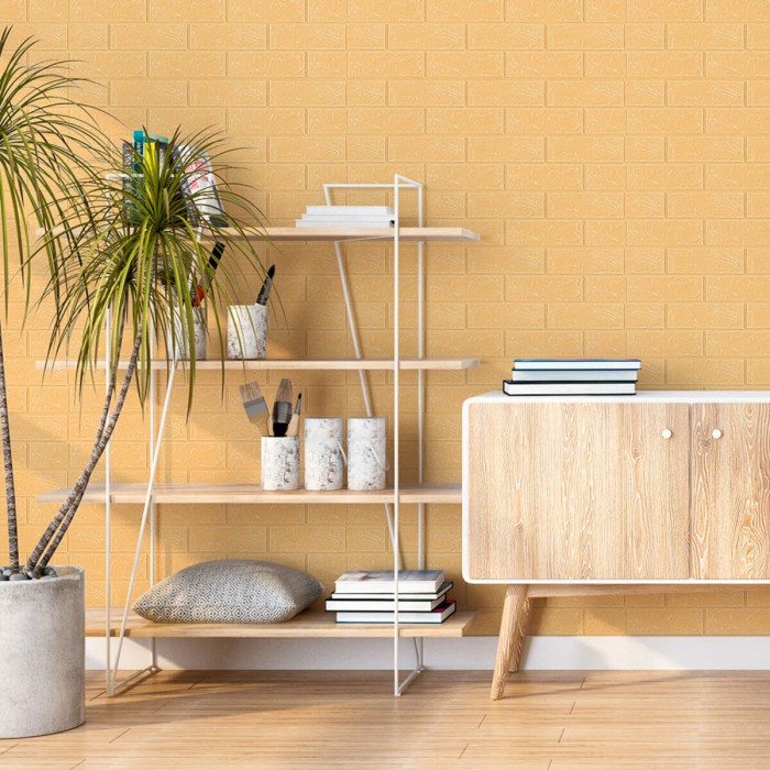 Самоклеюча 3D панель в рулоні 19600x700x3мм Бежева Цегла (R009-3-20) SW-00001195