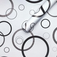 Самоклеюча плівка 0,45х10м х 0,07мм Срібні круги SW-00001201