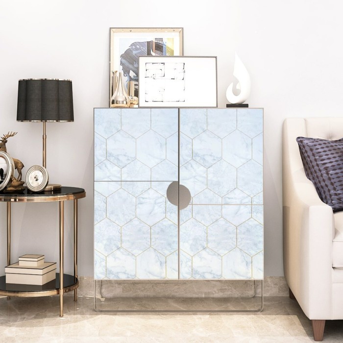 Самоклеюча плівка 0,45х10м х 0,07мм Малахітовий мармур золоті соти SW-00001214