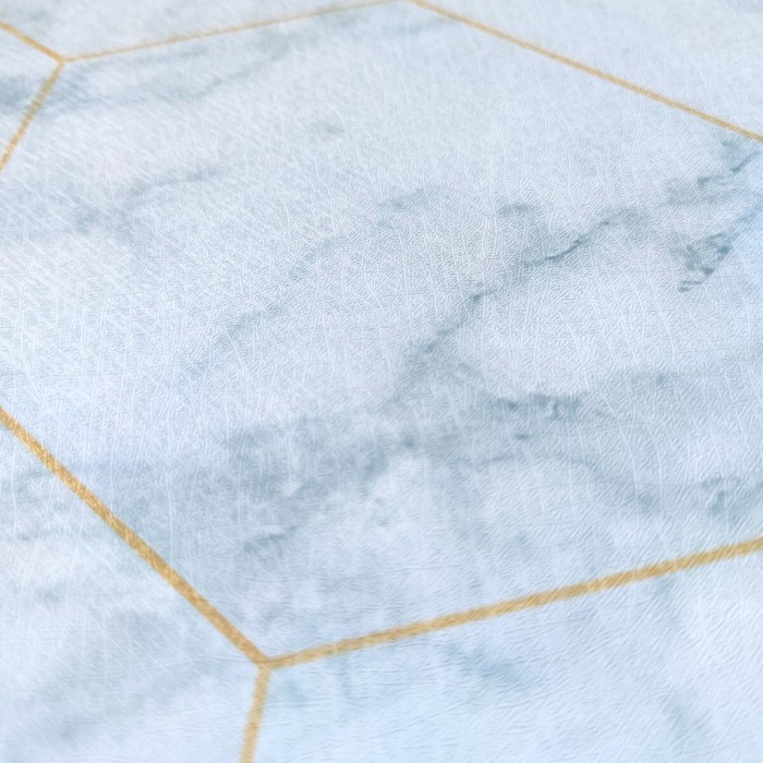 Самоклеюча плівка 0,45х10м х 0,07мм Малахітовий мармур золоті соти SW-00001214