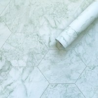 Самоклеюча плівка 0,45х10м х 0,07мм Нефритовий мармур срібні соти SW-00001215