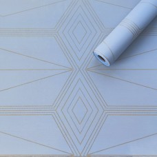 Самоклеюча плівка 0,45х10м х 0,07мм Блакитна із золотом SW-00001218