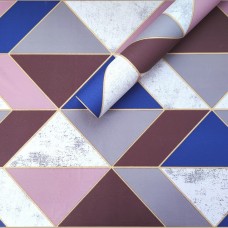 Самоклеюча плівка 0,45х10м х 0,07мм Рожеві трикутники SW-00001225