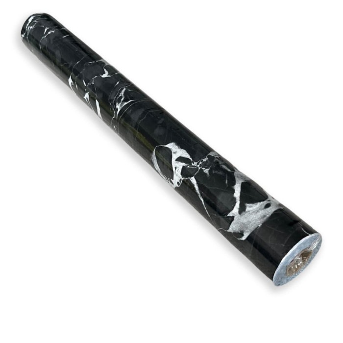 Самоклеюча плівка 0,45х10м х 0,07мм Чорний мармур з білим SW-00001280