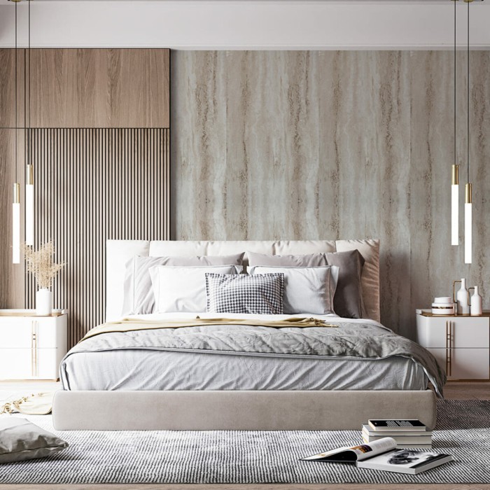 Самоклеюча вінілова плитка в рулоні 600х3000х2мм Перламутровий мармур Глянсова SW-00001283