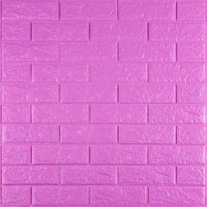 3D панель самоклеюча 700х770х5мм цегла Пурпурна (14-5) SW-00001334