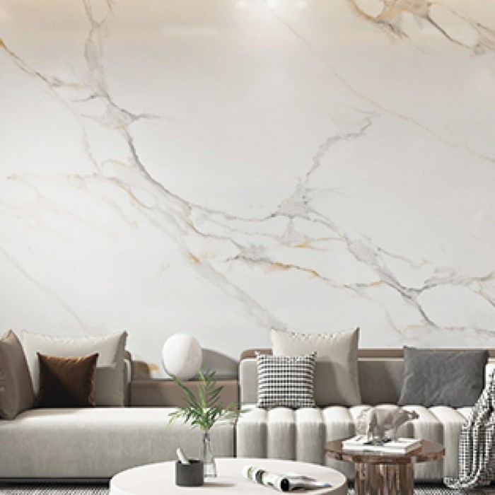 Самоклеюча вінілова плитка набір (6 рулонів) 3600х2800х2мм Бежевий мармур SW-00001448