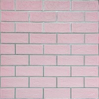 Панель стінова 700х700х5мм Рожева цегла зі сріблом SW-00001501