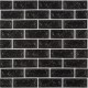 Панель стінова 700х700х5мм Чорна цегла з білим SW-00001503