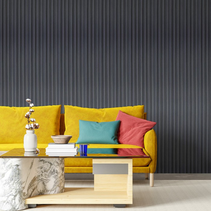 Рейка декоративна WPC стінова 3000х160х23мм Графіт SW-00001529