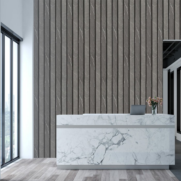 Рейка декоративна PS 2900х120х12мм Сірий мармур SW-00001751