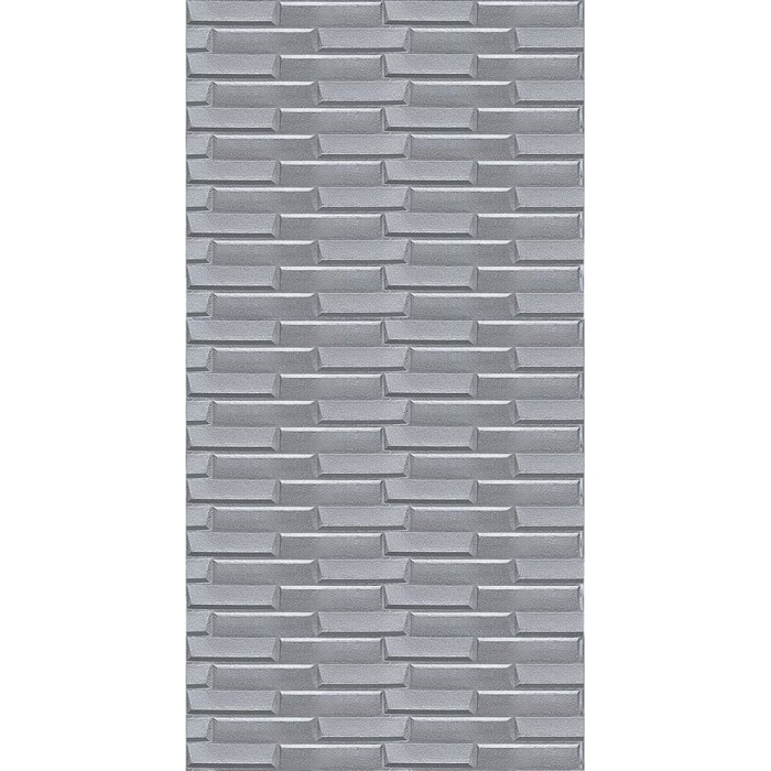 Самоклеюча 3D панель 3080x700x5мм Кладка Срібло SW-00001760