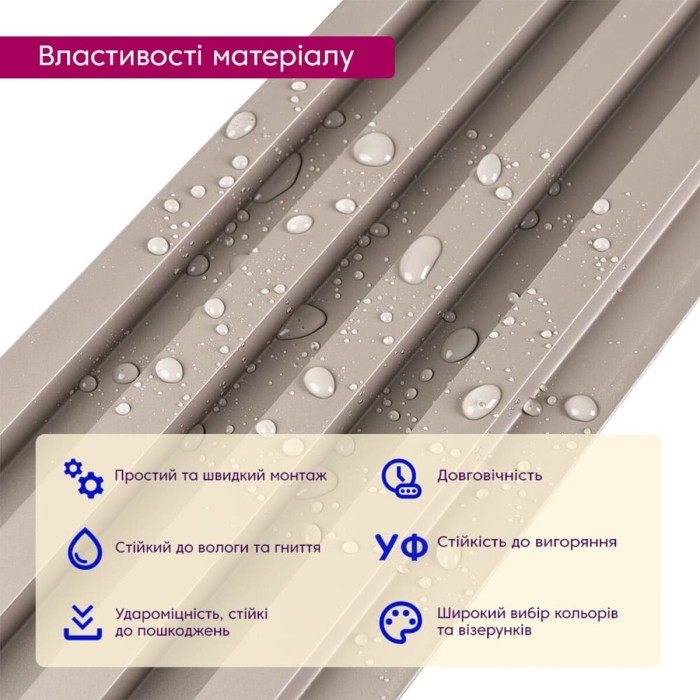 Рейка декоративна WPC стінова 3000х160х23мм Мокко SW-00001859
