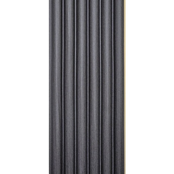 Рейка декоративна WPC кругла стінова 3000х152х15мм Графіт SW-00001873