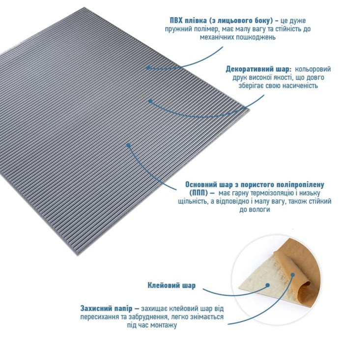 Панель 3D 700х700х4мм Срібло SW-00001952
