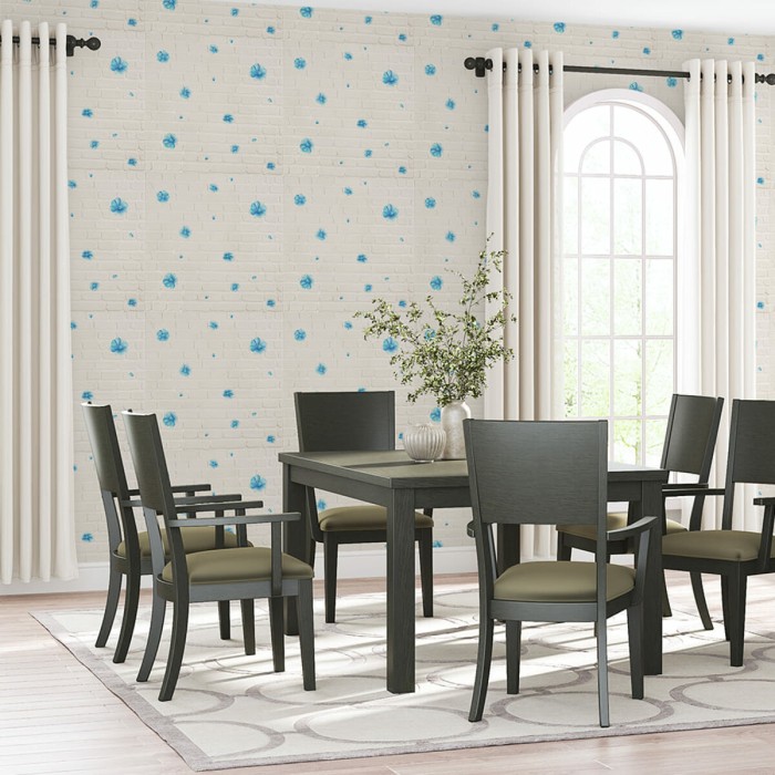 Панель стінова 3D 700х700х4мм Блакитні квіти SW-00001977