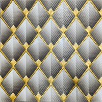 Панель стінова 3D 700х700х4мм Ромб сірий SW-00001986