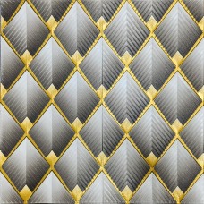Панель стінова 3D 700х700х4мм Ромб сірий SW-00001986