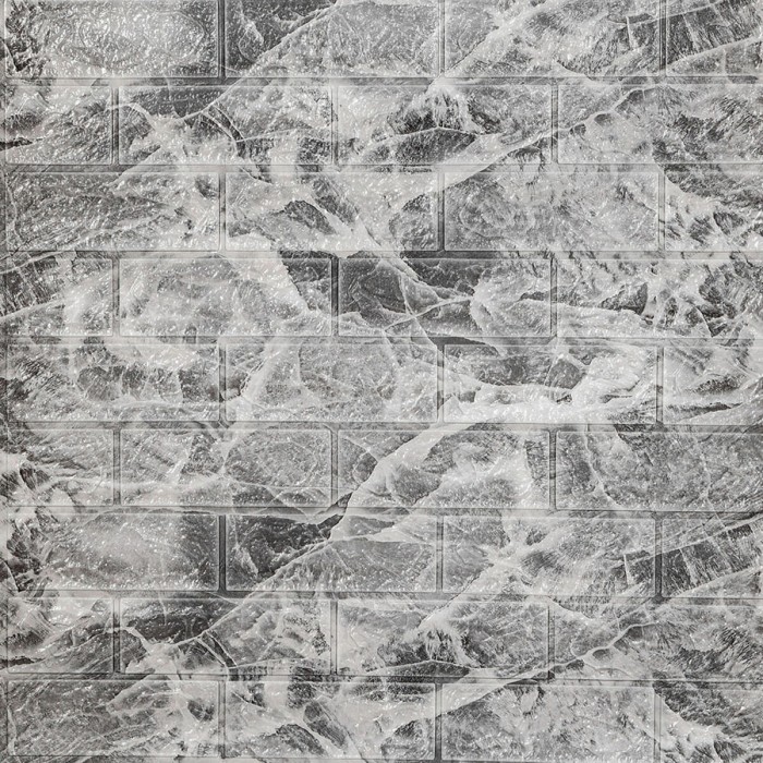 R061-2-20 Панель стінова у рулоні 3D 700х19600х2мм Мармур Чорний (D) SW-00002279