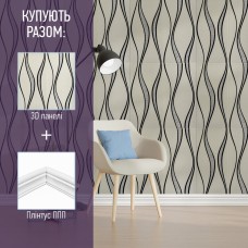 Декоративна 3D панель самоклейка 700х770х5мм Чорний камінь Катеринославський (040) SW-00000483