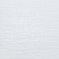 Самоклеюча декоративна 3D панель Камінь біла рвана цегла 700х770х5мм (155) SW-00000484