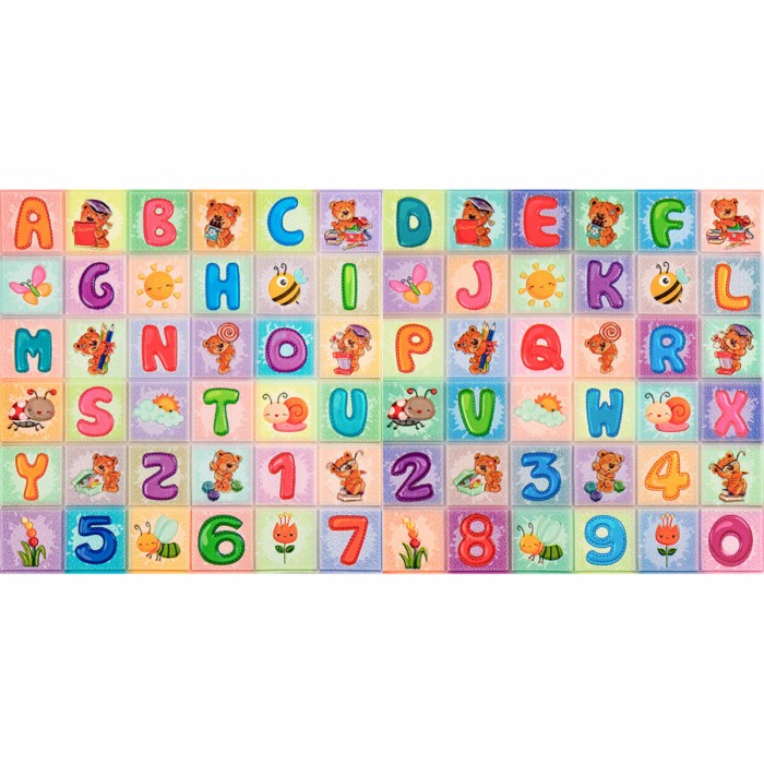 Набір панелей стінових 3D 700х1400х4мм Абетка (2шт) SW-00002352