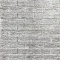 Самоклеюча декоративна 3D панель 700х770х5мм Сіра смужка цегла (183) SW-00000488
