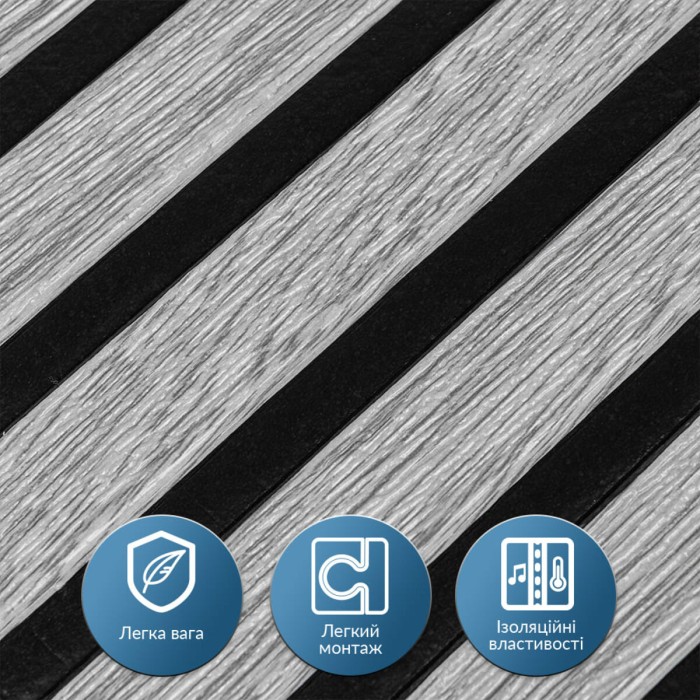 Панель-рейка 680х670х5мм Срібно-чорний SW-00002532