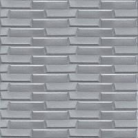 3D панель самоклеюча кладка 770х700х5мм Срібло (034) SW-00000217