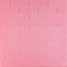 3D панель самоклеюча 700х770х3мм цегла Рожевий (004-3) SW-00000231