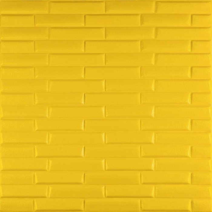 3D панель самоклеюча кладка 700х770х7мм Жовта (037) SW-00000302