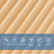 Самоклеюча декоративна 3D панель Бамбук Жовто-пісочний 500х500х5мм SW-00002879