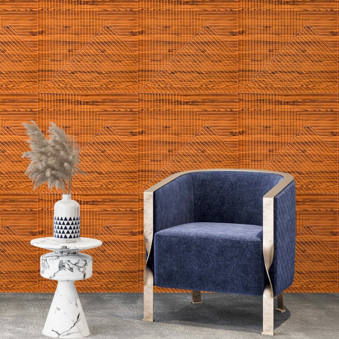 Самоклеюча декоративна 3D панель Бамбук Дерево 500х500х5мм SW-00002882