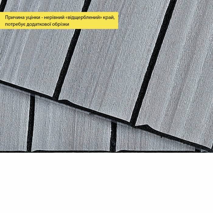 УЦІНКА. Покриття вінілове самоклеюче 3D рейки 600х600х2,8мм Тік сивий SW-00002966