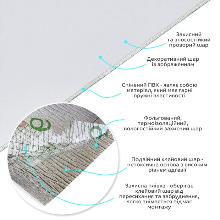 Самоклеюча вініловая плитка в рулоні 600х3000х2мм Мат SW-00002973