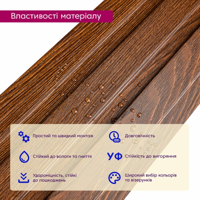 Рейка декоративна WPC стінова 200х11х2900мм SW-00003009