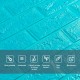 3D панель самоклеюча 700х770х5мм цегла Бірюза (002-5) SW-00000084