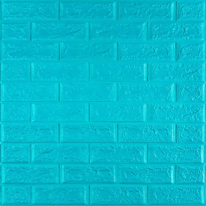 3D панель самоклеюча 700х770х5мм цегла Бірюза (002-5) SW-00000084