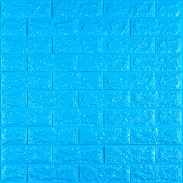 3D панель самоклеюча 700х770х7мм цегла Синій (003-7) SW-00000060