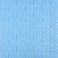 3D панель самоклеюча 700х770х5мм цегла Блакитна (005-5) SW-00000297