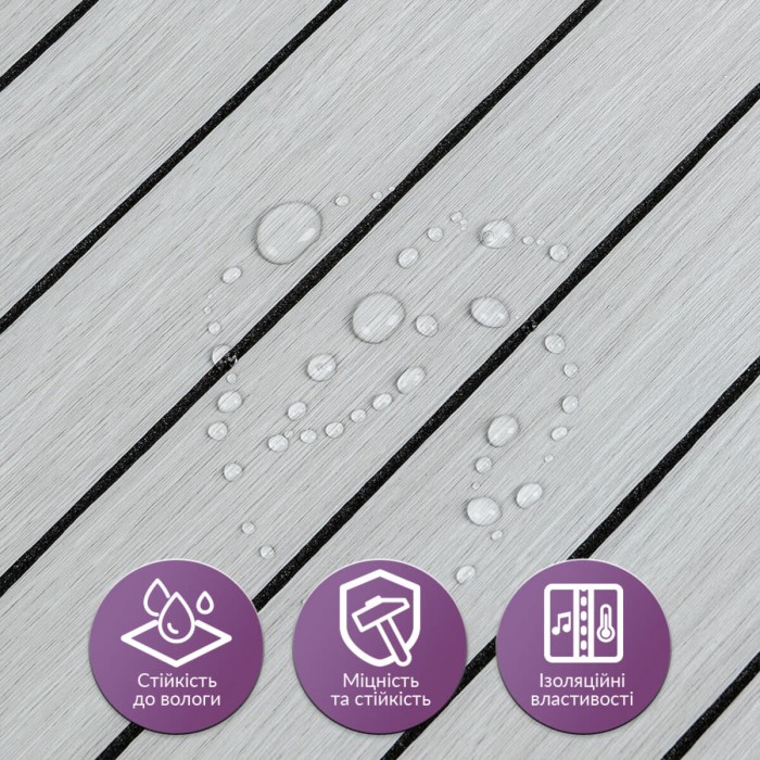 Покриття вінілове самоклеюче 3D рейки 600х600х2,8мм SW-00003243