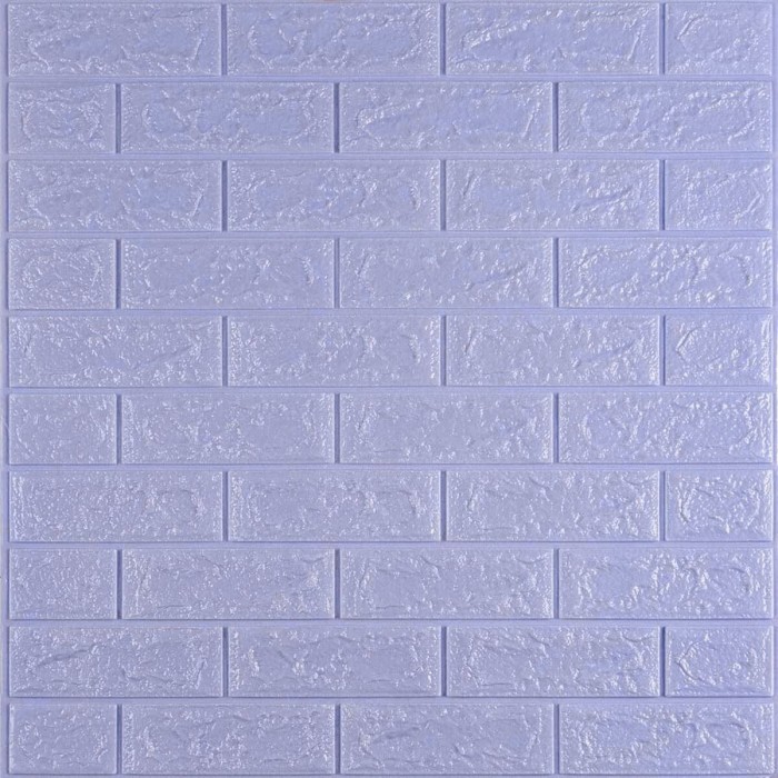 3D панель самоклеюча 700х770х5мм цегла світло - фіолетова (015-5) SW-00000083