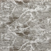 Декоративна 3D панель самоклейка 700х770х5мм Чорний мармур (цегла) (061-5) SW-00000036