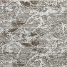 Декоративна 3D панель самоклейка 700х770х5мм Чорний мармур (цегла) (061-5) SW-00000036