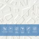 Самоклеюча декоративна настінно-стельова 3D панель 700х700х6,5мм Павутина (115) SW-00000007