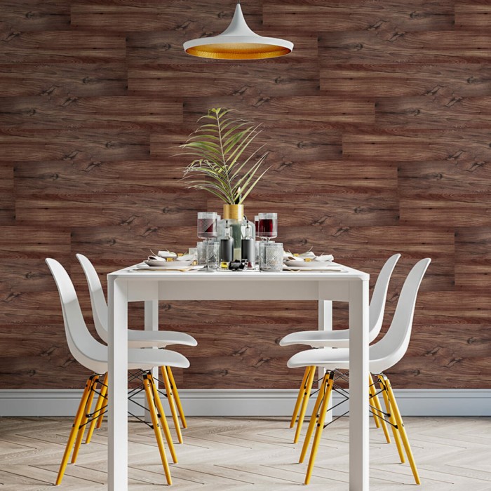 Самоклеюча вінілова плитка 152.4х914.4х1.5мм Каштан, ціна за 1 шт. (СВП-002) Матова SW-00000282