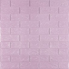 3D панель самоклеюча 700х770х3мм цегла Світло - фіолетова (015-3) SW-00000574